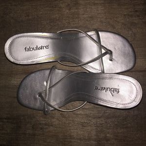fabulare silver 1 inch heels